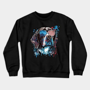 Pointer dog 4th of July Crewneck Sweatshirt